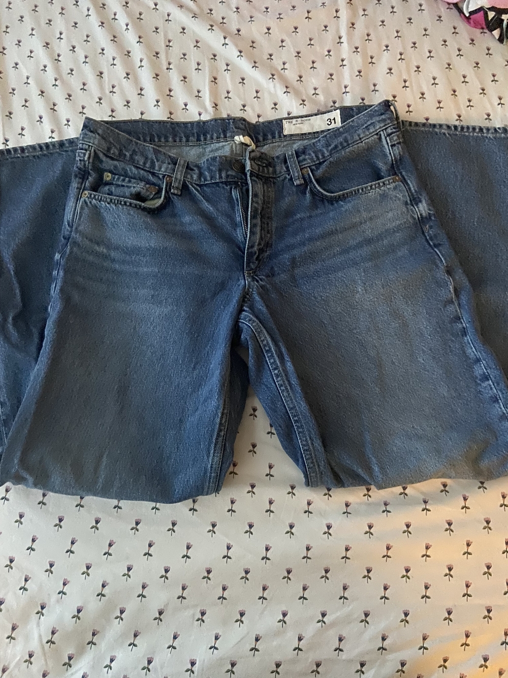 Saige low-rise relaxed straight full Rag & Bone 31 Like New!